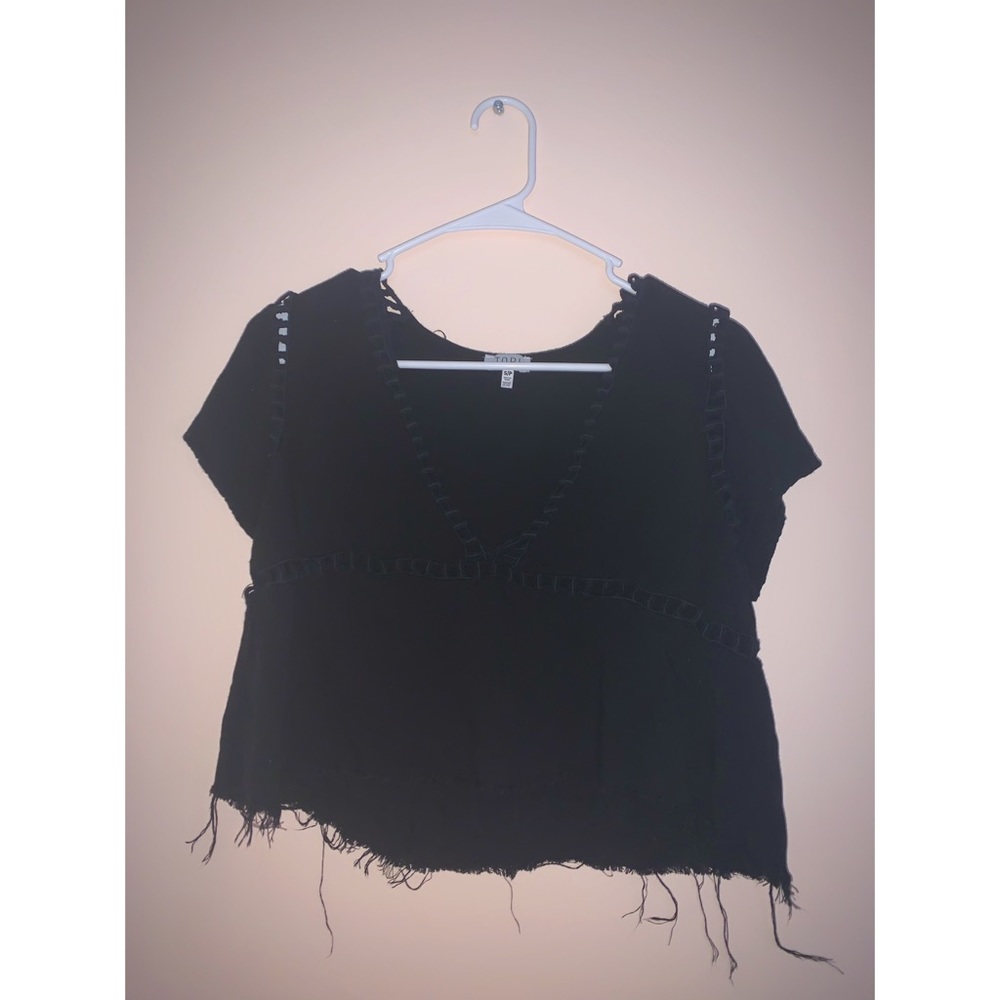 Black cut out Crop top